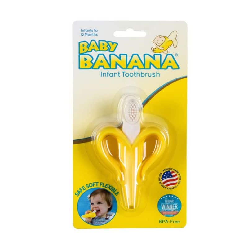 Recommended toothbrush soft flexible for kids Baby banana, infant toothbrush